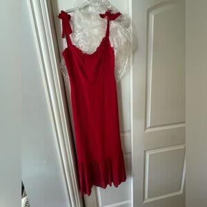 Reformation red cocktail dress